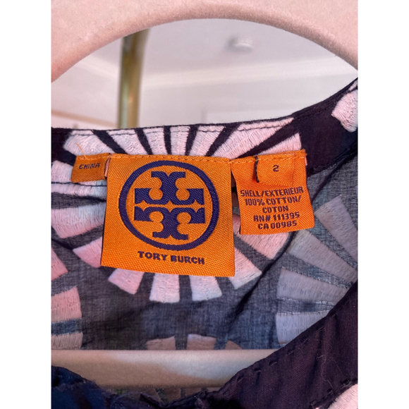 Tory Burch Blouse Daisy Tank Statement Embroidered Resortwear Summer Spring Luxe - Picture 5 of 5